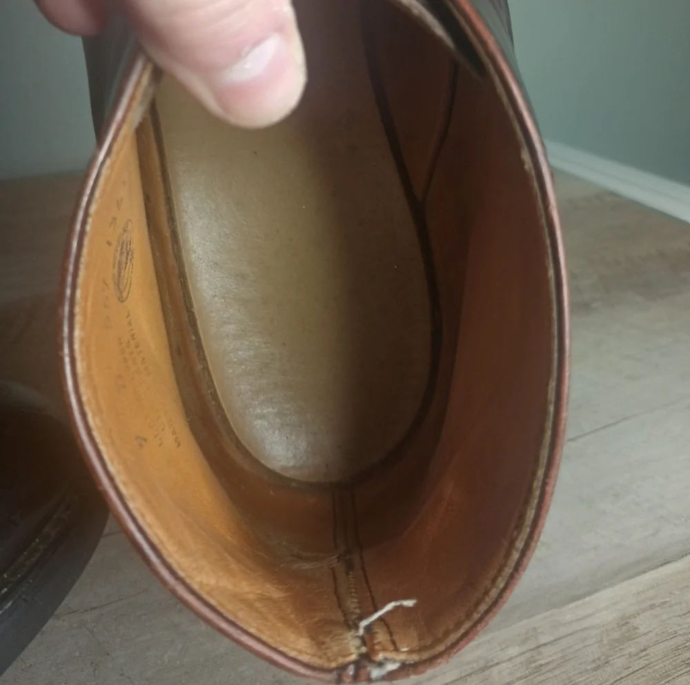 Vintage Chippewa Mens Oxford Boots 9D  Brown Oiled Leather Vibram Academia - Picture 15 of 15